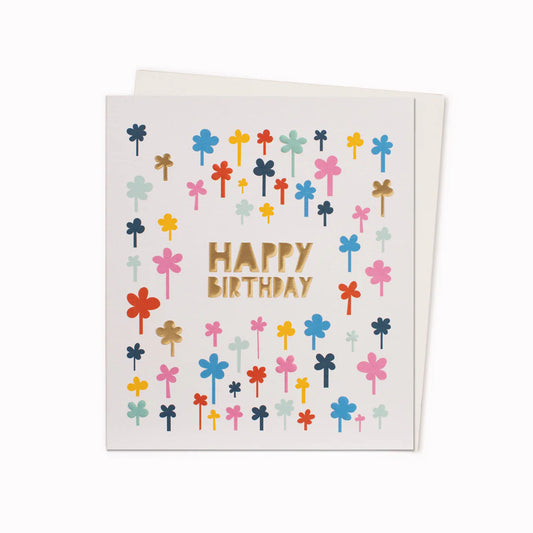 Happy Birthday Flower Garden Card