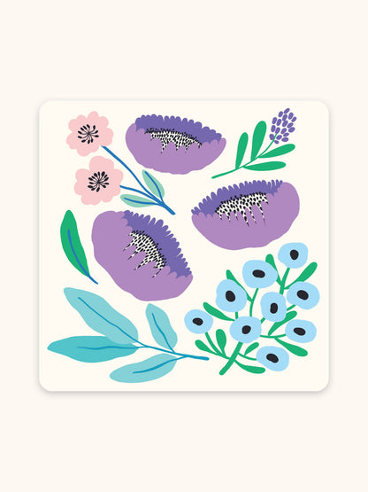 Botanical Bliss Mini Note Card Set with Stickers