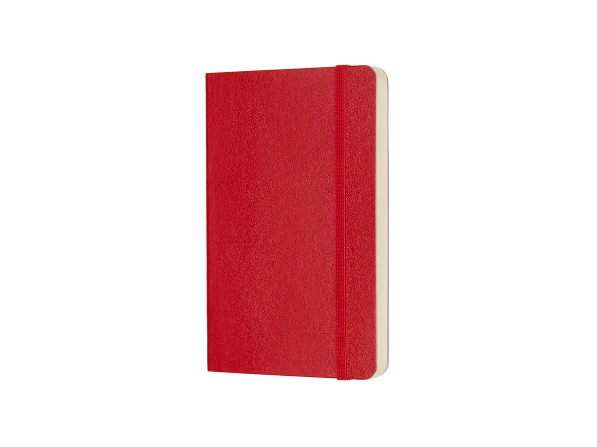 Classic Pocket Red Soft Cover Plain Notebook