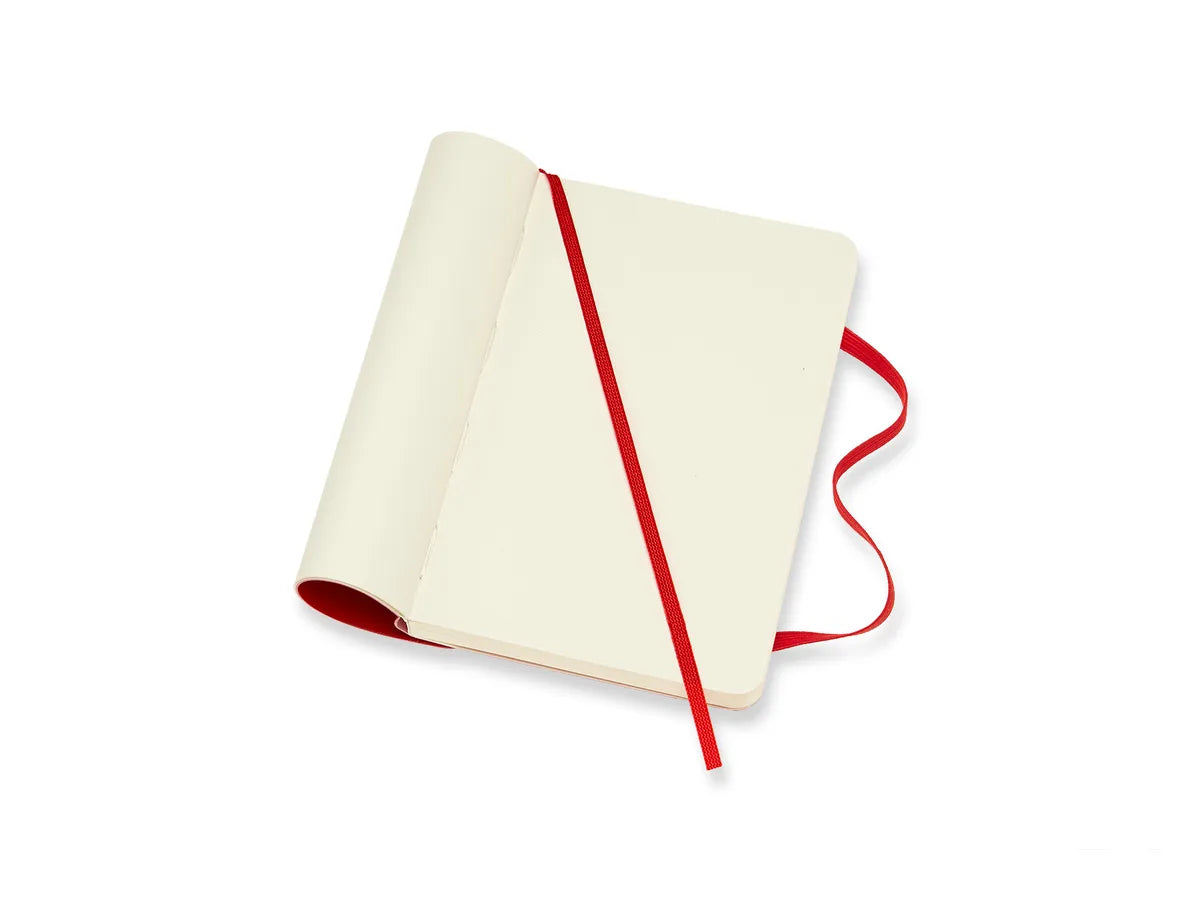 Classic Pocket Red Soft Cover Plain Notebook