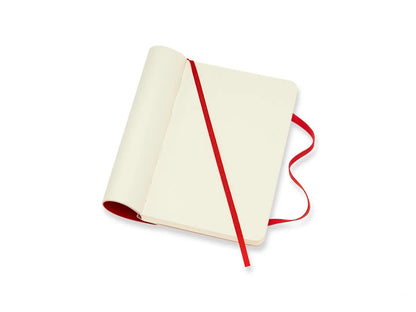 Classic Pocket Red Soft Cover Plain Notebook