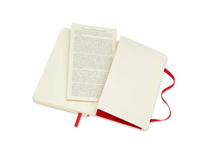 Classic Pocket Red Soft Cover Plain Notebook