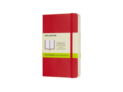 Classic Pocket Red Soft Cover Plain Notebook