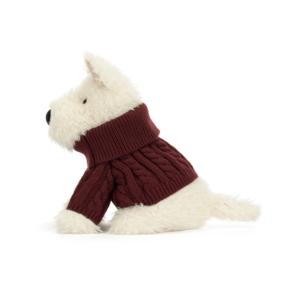 Munro Scottie Dog Winter Jumper Outfit Plush Toy