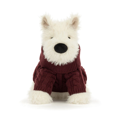 Munro Scottie Dog Winter Jumper Outfit Plush Toy