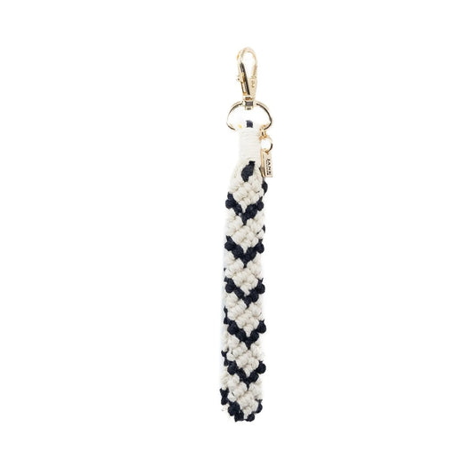 Macrame Charm Black + White