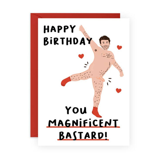 Magnificant Bastard Funny Birthday Card