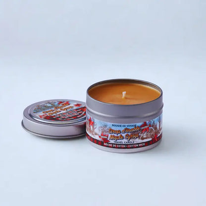 Maple Syrup Cottonwick Travel Tin Candle