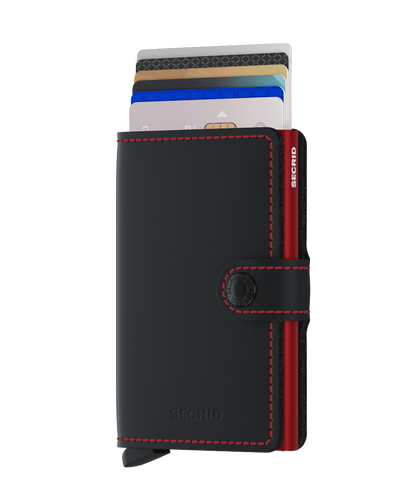 Miniwallet Matte Black & Red