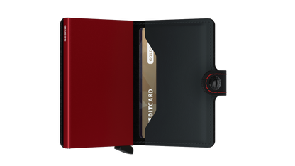 Miniwallet Matte Black & Red