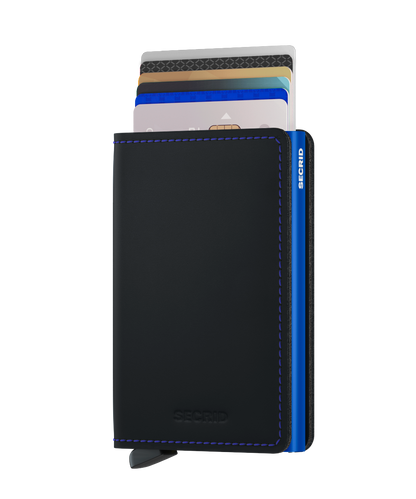Slimwallet Matte Black & Blue