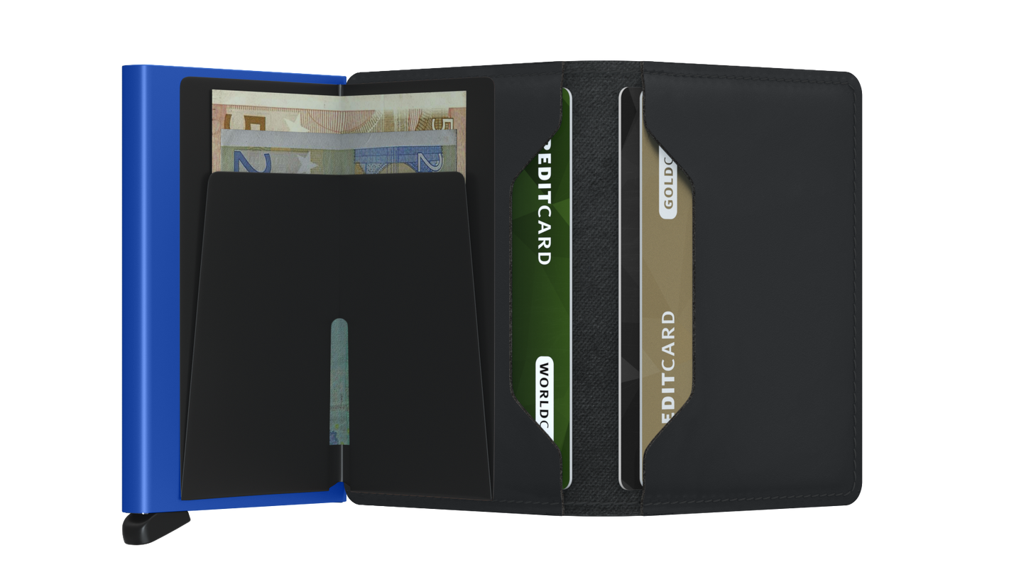 Slimwallet Matte Black & Blue