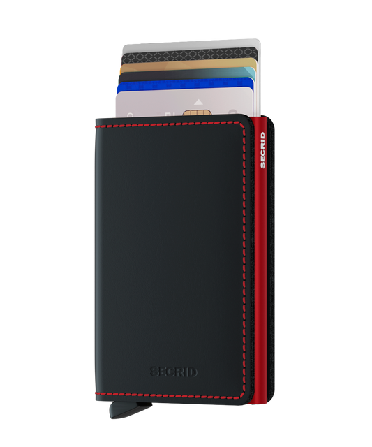 Slimwallet Matte Black & Red