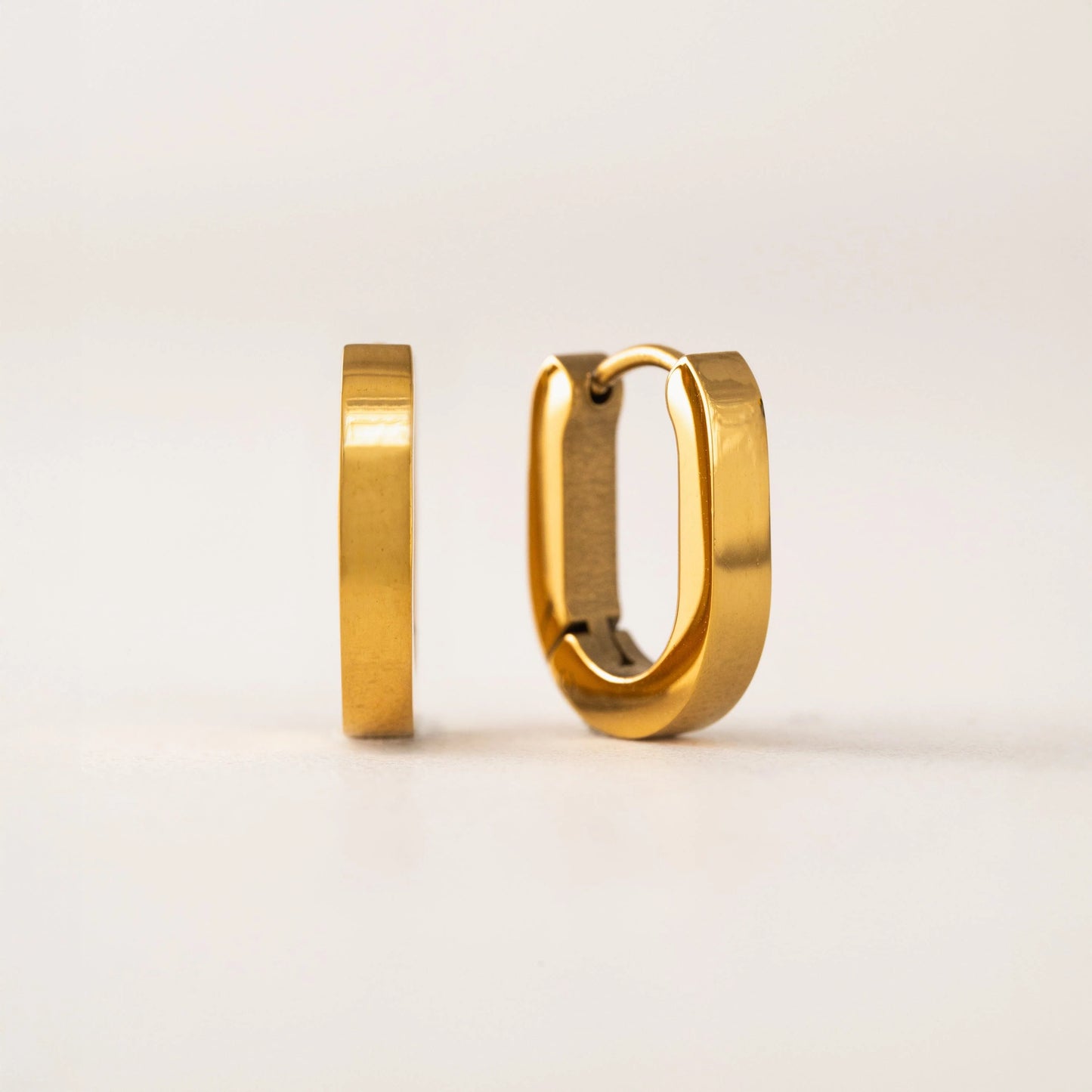 Maya Paperclip Hoops Gold