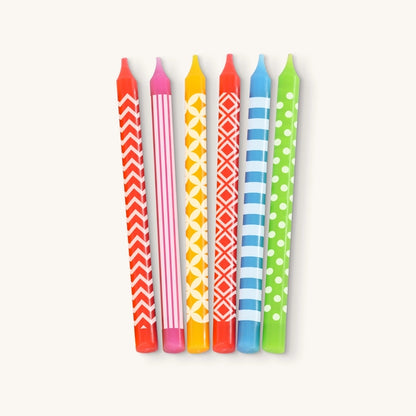 Multi Pattern Multi Colour Chanukah Candles