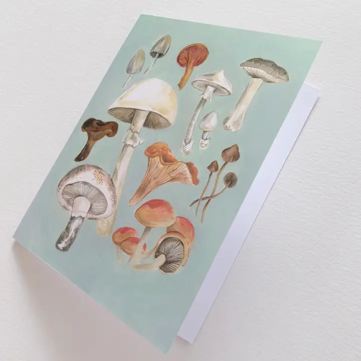 Mushroom Study Art Card