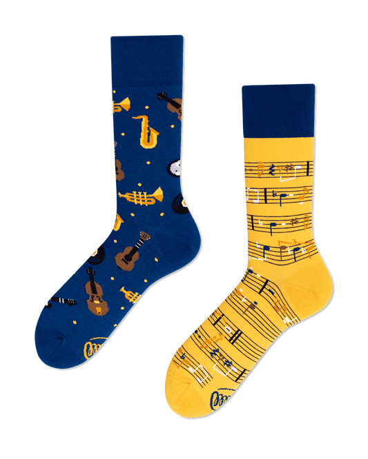 Music Notes Crew Socks