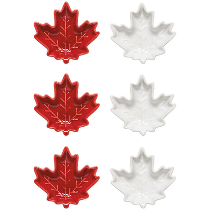 Maple Leaf Pinch Bowl Set of 6