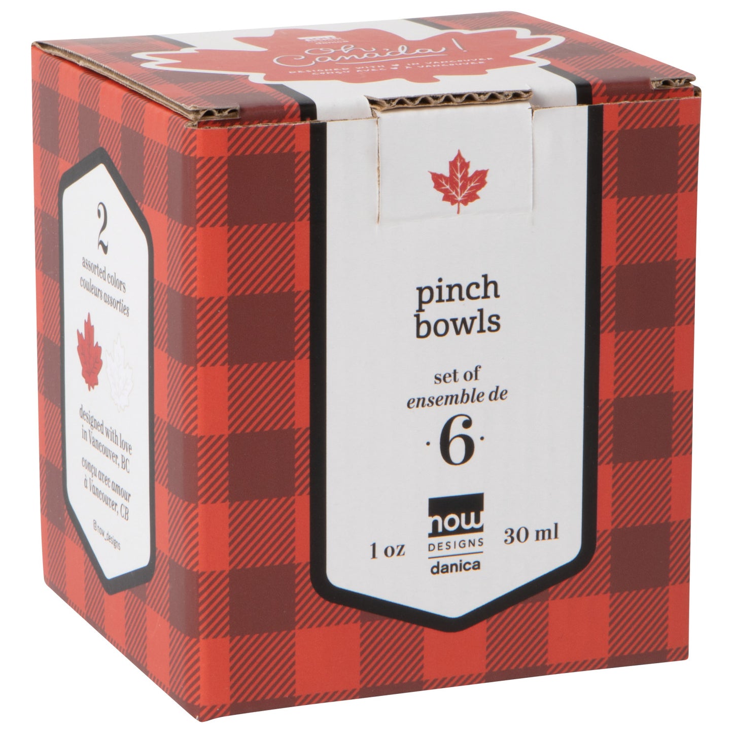 Maple Leaf Pinch Bowl Set of 6