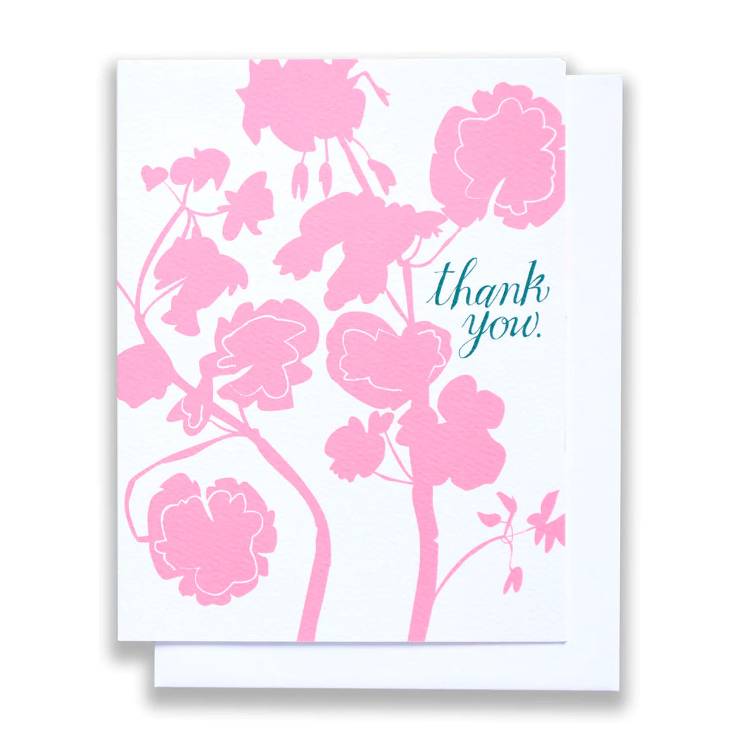 Thank You Pelargonium Card