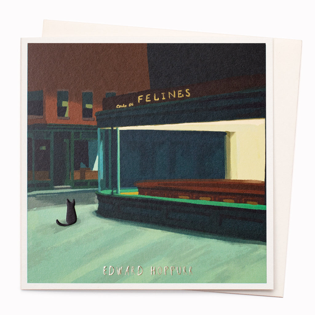 Edward Hoppurr Art Pun Greeting Card