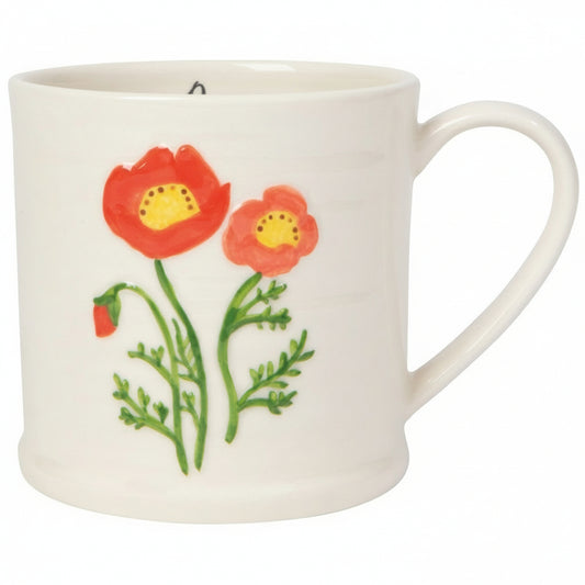 Poppy Embossed Mug