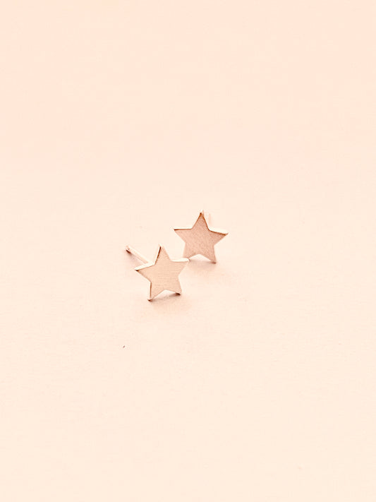 New Tiny Star Stud Brushed Sterling Silver