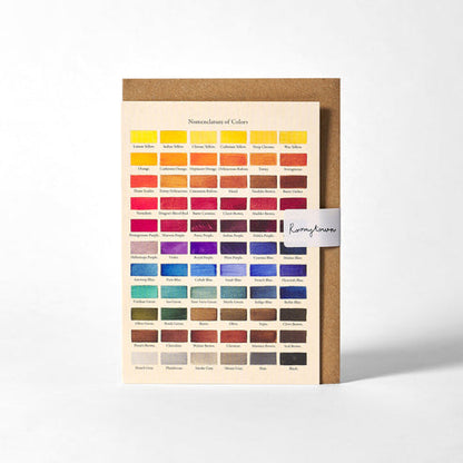 Nomenclature of Colour Greeting Card
