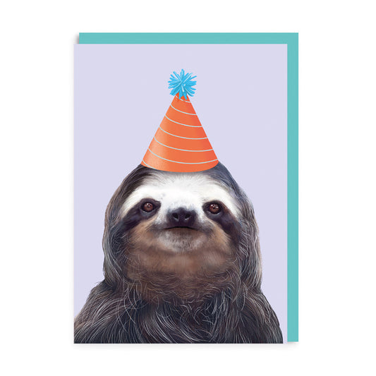 Party Hat Sloth Card