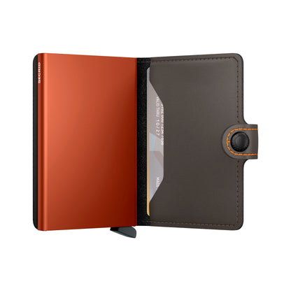 Miniwallet Matte Truffle & Orange