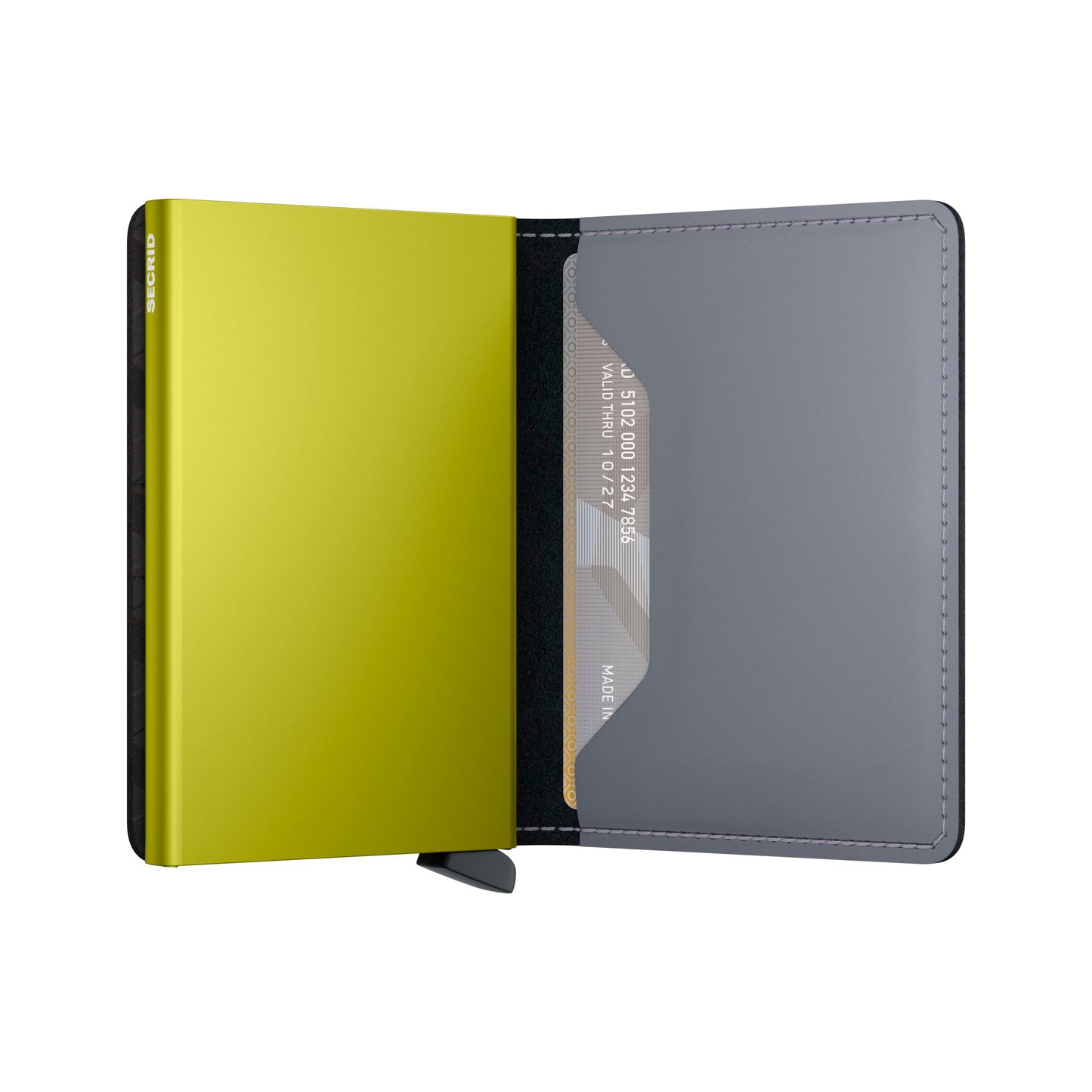 Slimwallet Matte Grey-Lime