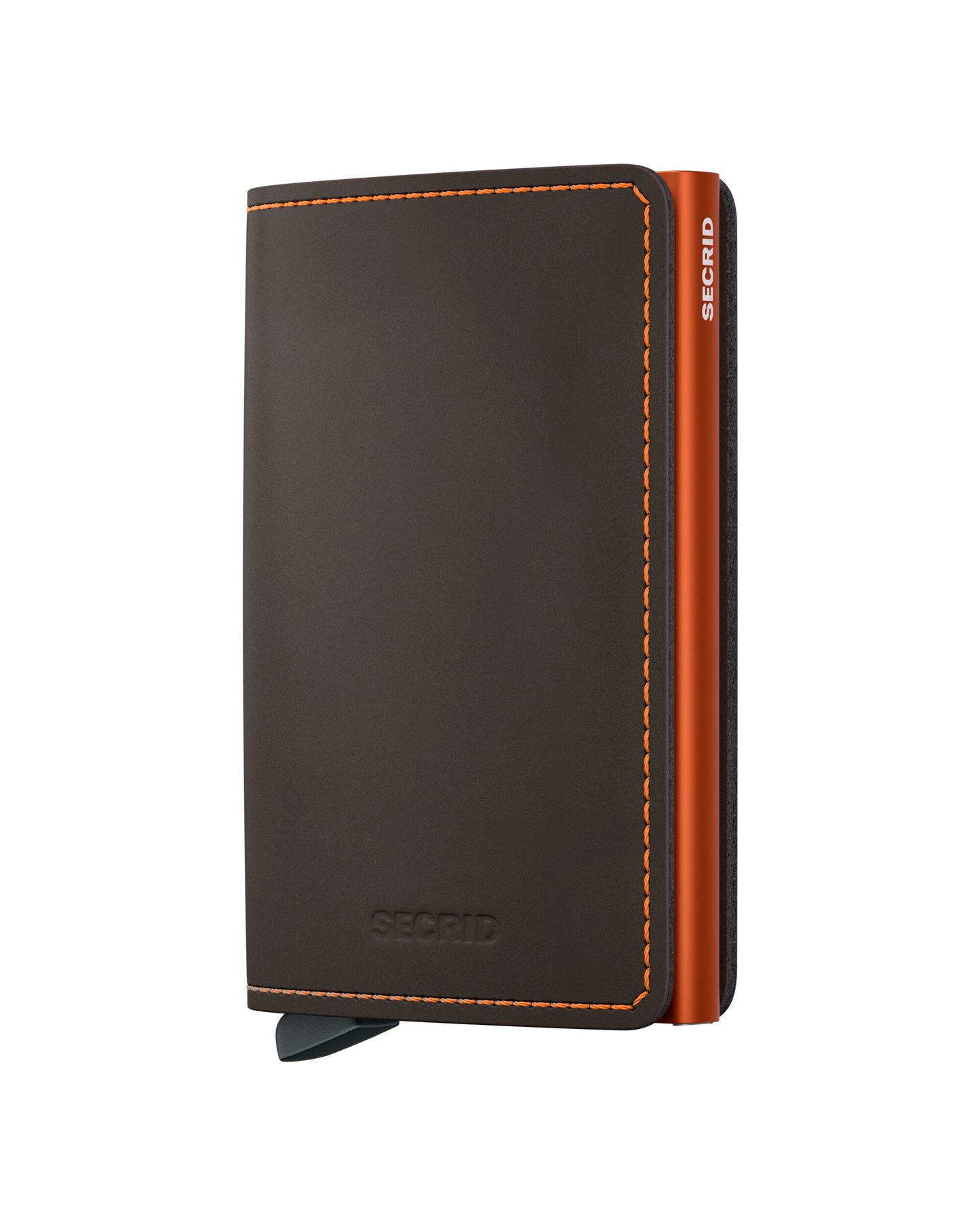 Slimwallet Matte Truffle & Orange