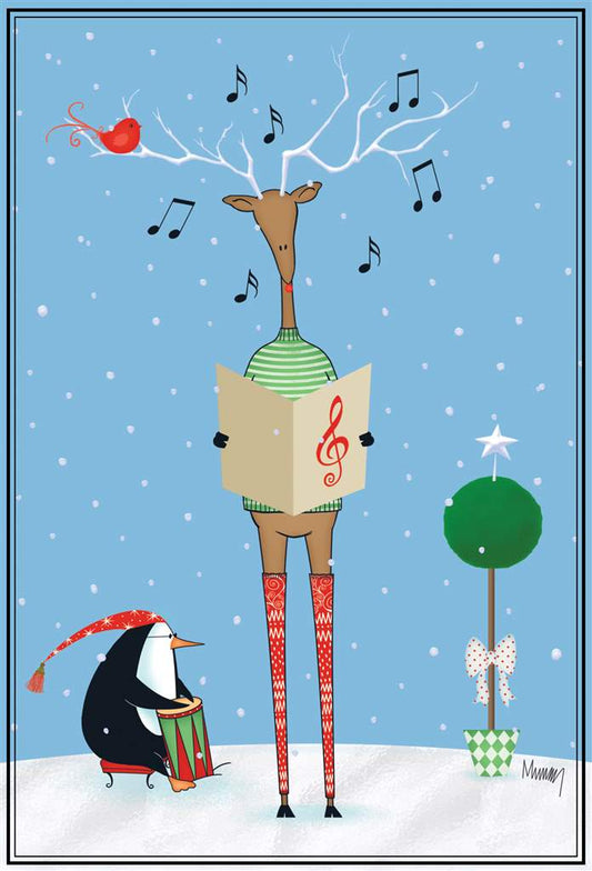 Carolling Animals Christmas Card