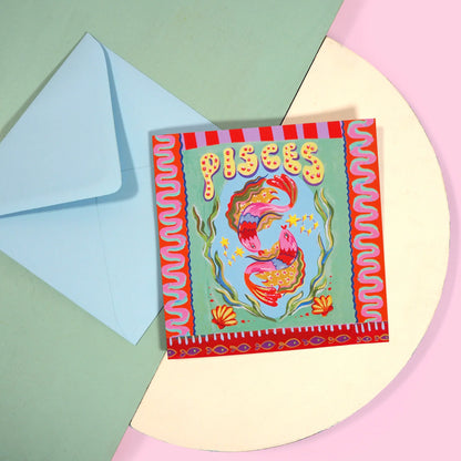 Pisces Zodiac Card