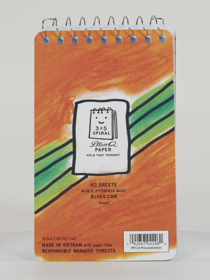 Procrastination Spiral Notebook