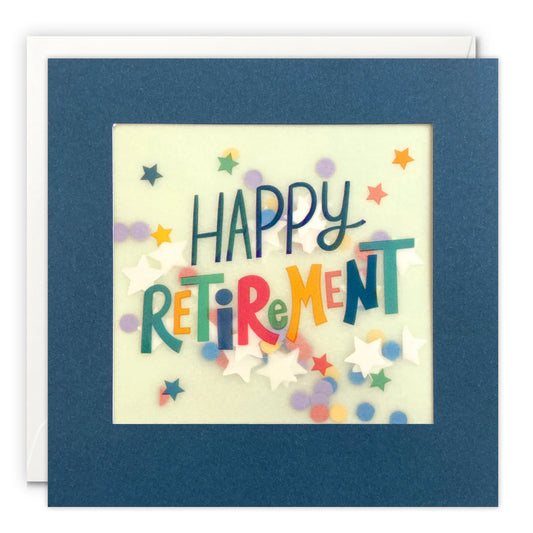 Stars Retirement Card with Paper Confetti