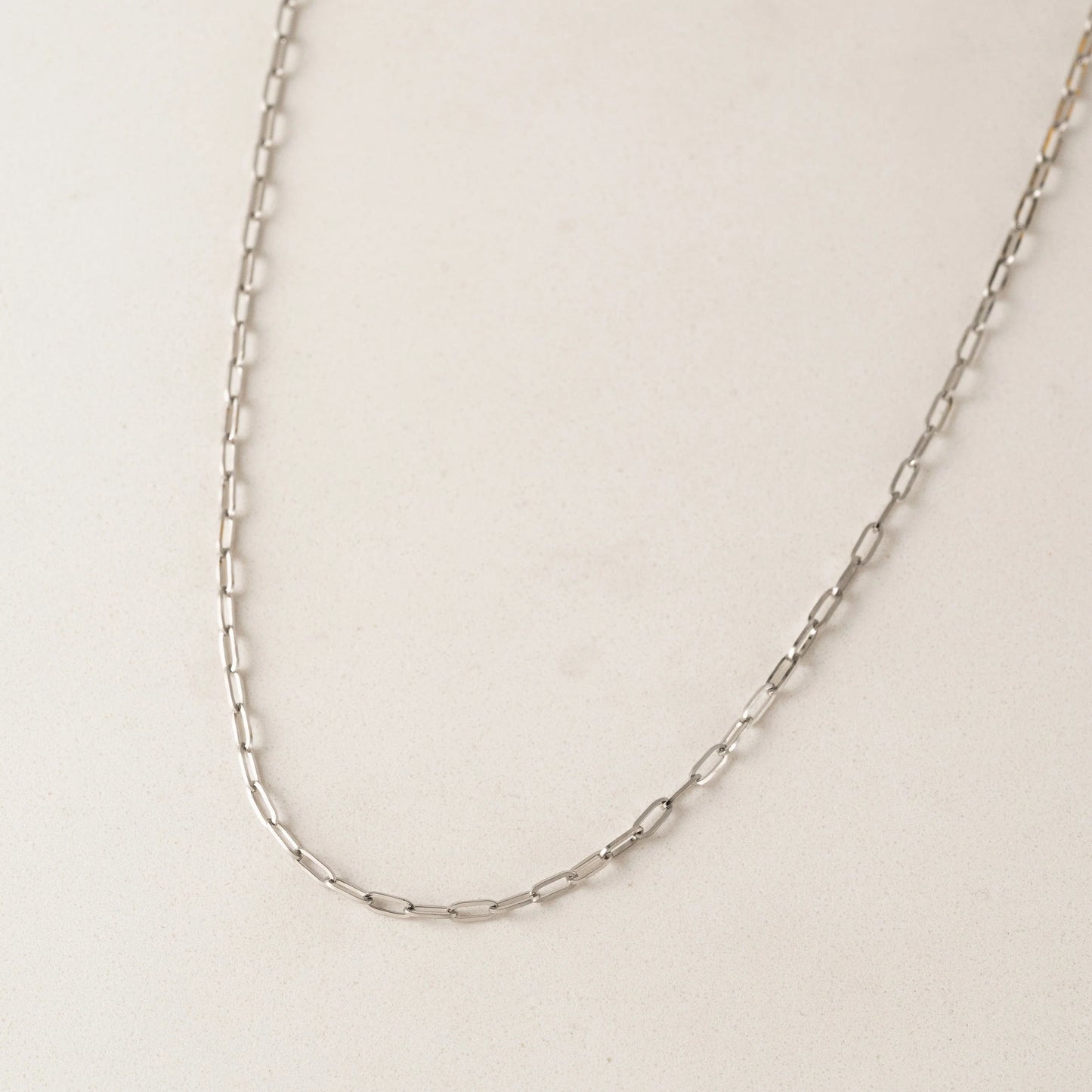 Paperclip Necklace Silver