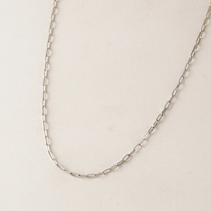 Paperclip Necklace Silver