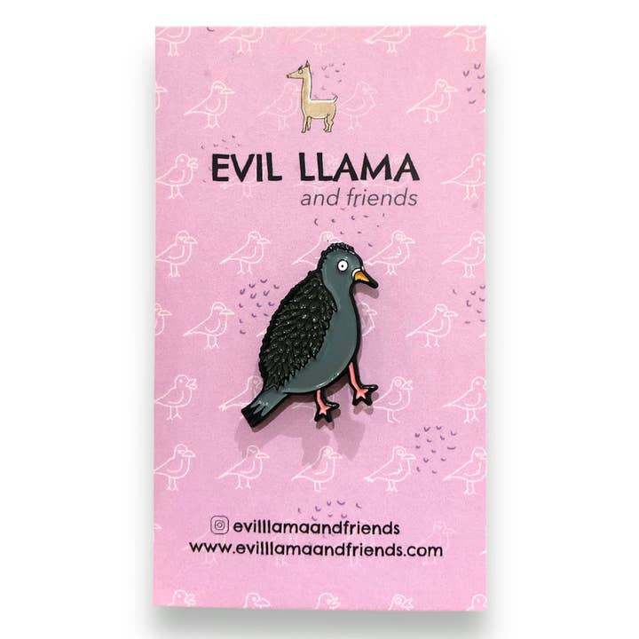 @10 Perturbed Pigeon Enamel Pin