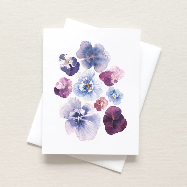 Purple Pansies Art Card