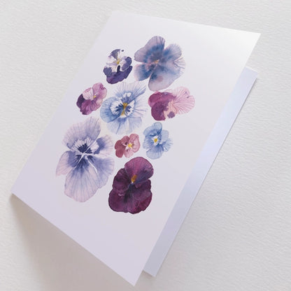 Purple Pansies Art Card
