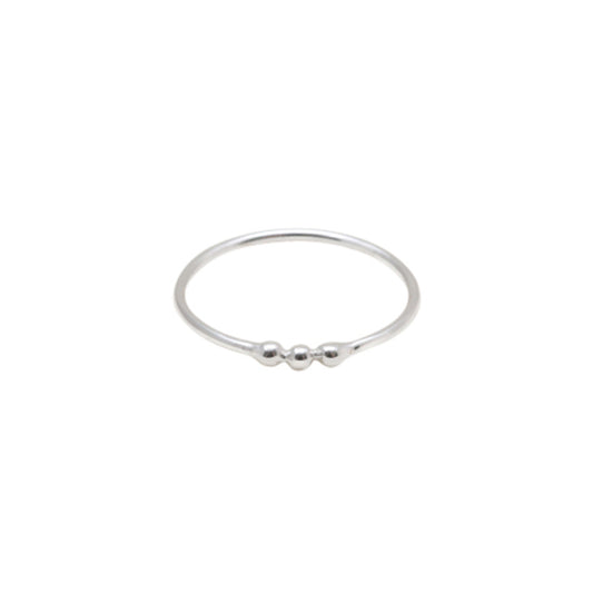 Dot, Dot, Dot Three Tiny Bubbles On Band Ring