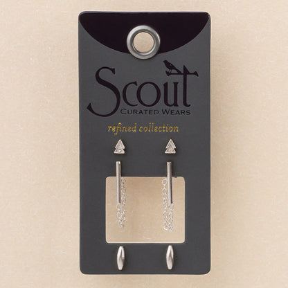 Refined Stud Trio Mars Silver