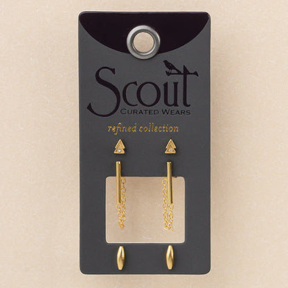 Refined Stud Trio Mars Gold