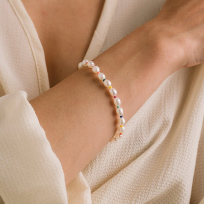 Rainbow Pearl Bracelet