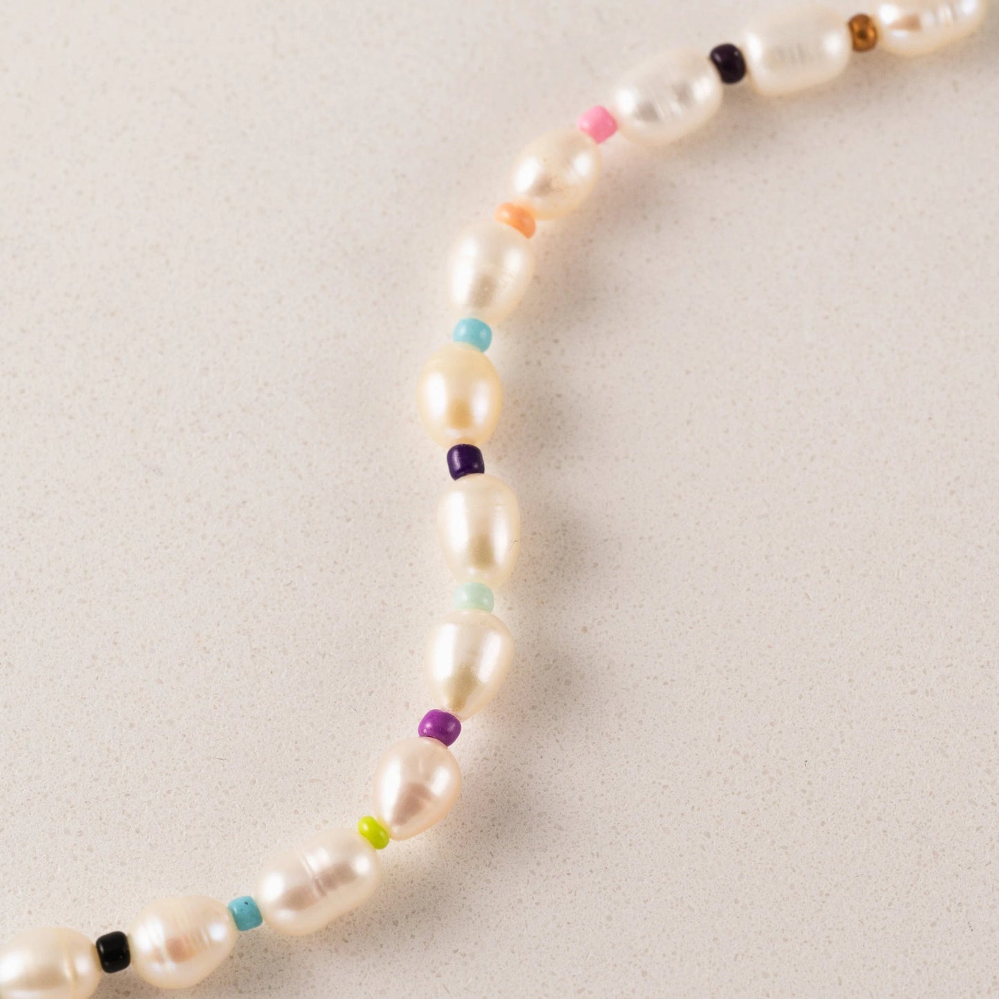 Rainbow Pearl Necklace Pearl