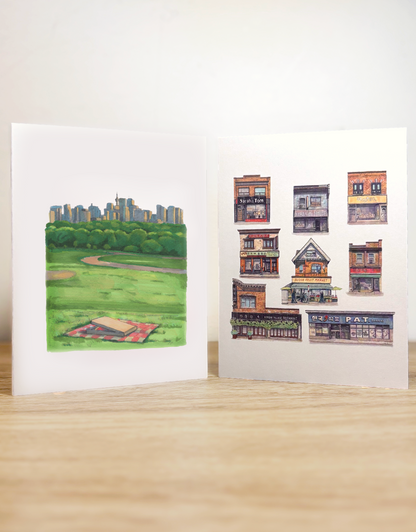 Riverdale Toronto Skyline View Greeting Card
