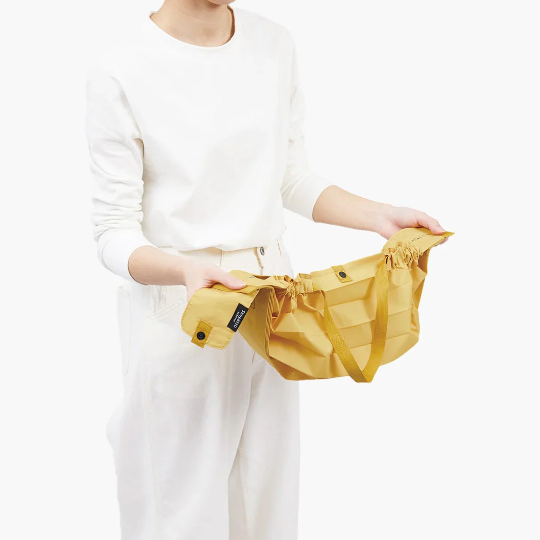 Shupatto Compact Reusable Bag Medium Karashi Mustard