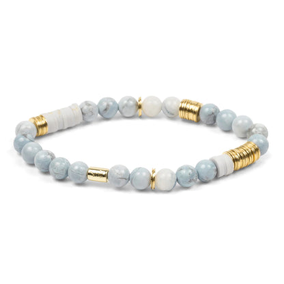 Intermix Stone Stacking Bracelet Blue Howlite