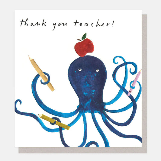 Octopus Teacher Thank You Card